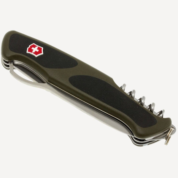 Нож Victorinox RangerGrip 61, 130мм, 11 функций (зелёный / черный)
